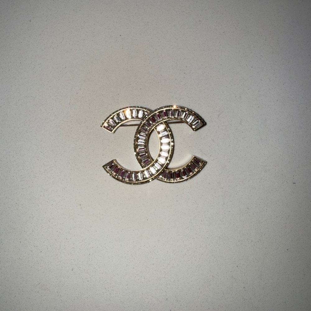 Chanel Crystal CC Brooch